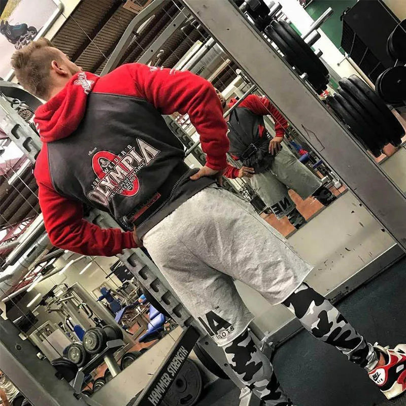 2019 new OLYMPIA Mens zipper Hoodies Fashion Casual male gyms fitness Bodybuilding cotton Sweatshirt sportswear Brand top coat