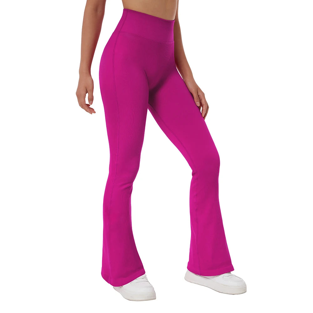 Yoga Leggings for Fitness Women Casual Flare Pants High Waist Sports Workout Yoga Pants Gym Tights Flare Leggings Female