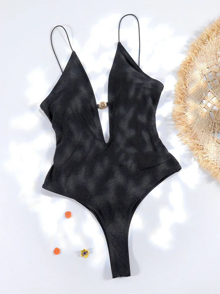 ZRTAK Sexy One Piece Swimsuit Female Sexy Women Monokini Swimwear 2024 Bandage Bathing Suit Pleated Biquini Vintage Beachwear