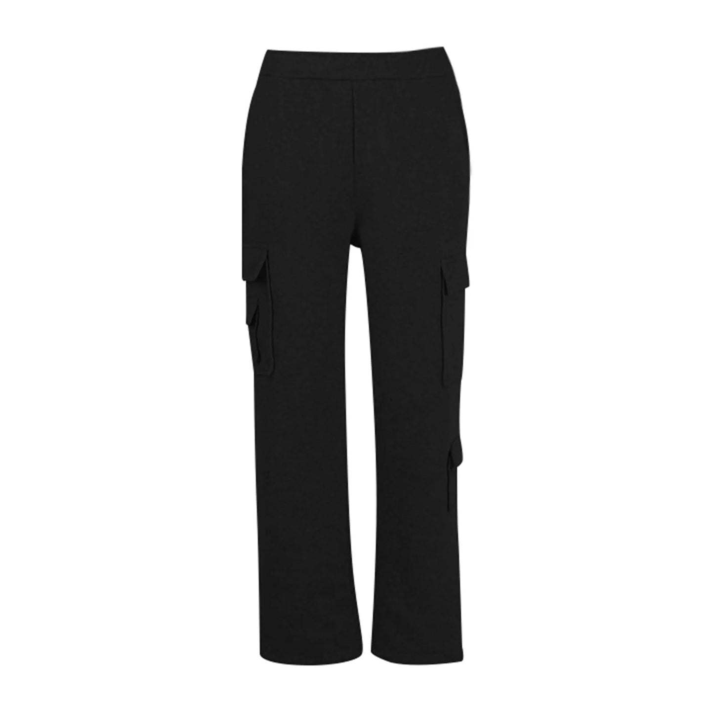 Womens Cargo Sweatpants Wide Leg Fleece Lined Pants For Women Fall Winter Baggy High Waisted Joggers Pant With Pockets Mujer