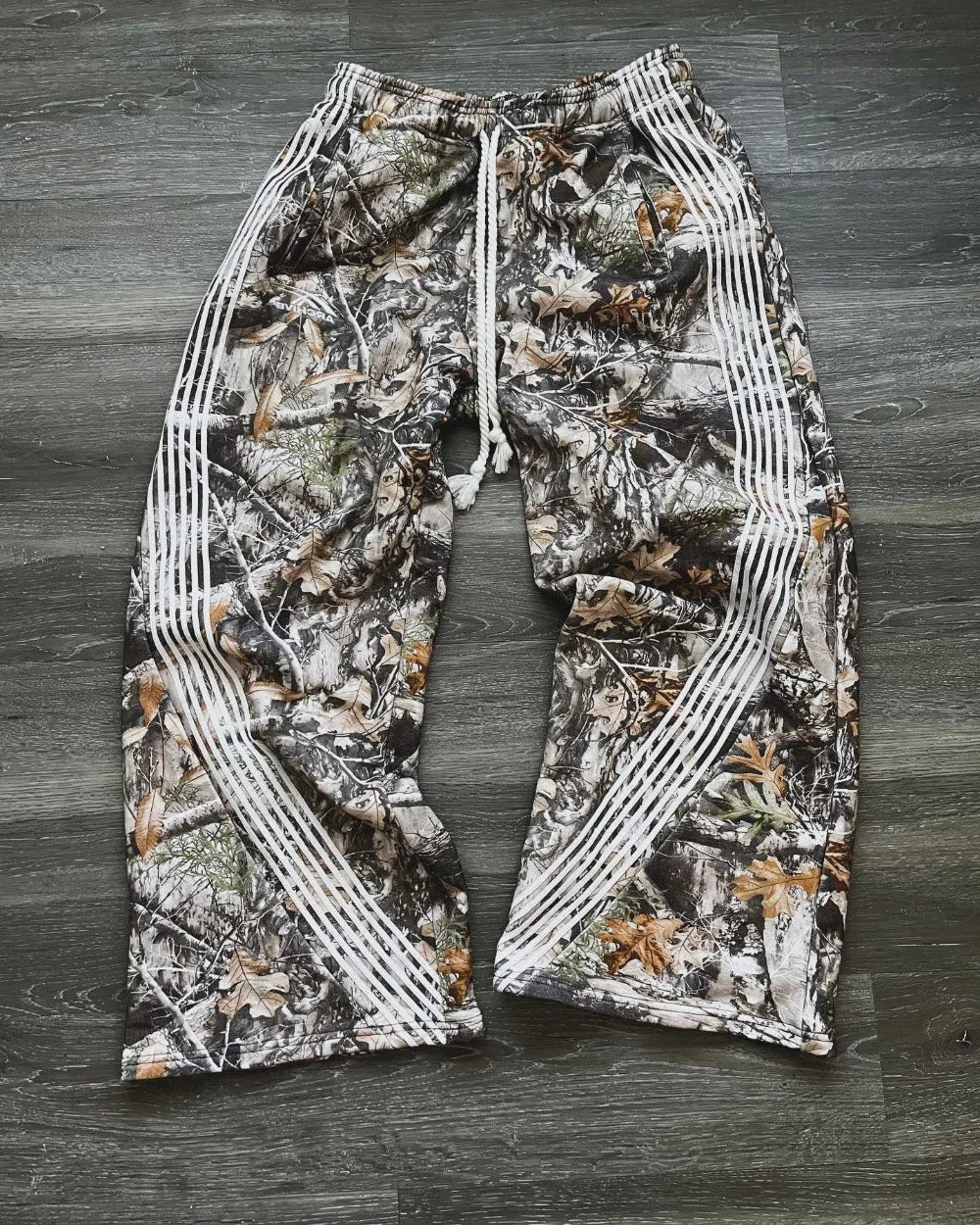 Y2K Streetwear Retro Sweatpants Gothic Hip Hop Camouflage Pattern Loose Casual Pants Mens and Womens Stretch Waist Jogging Pants