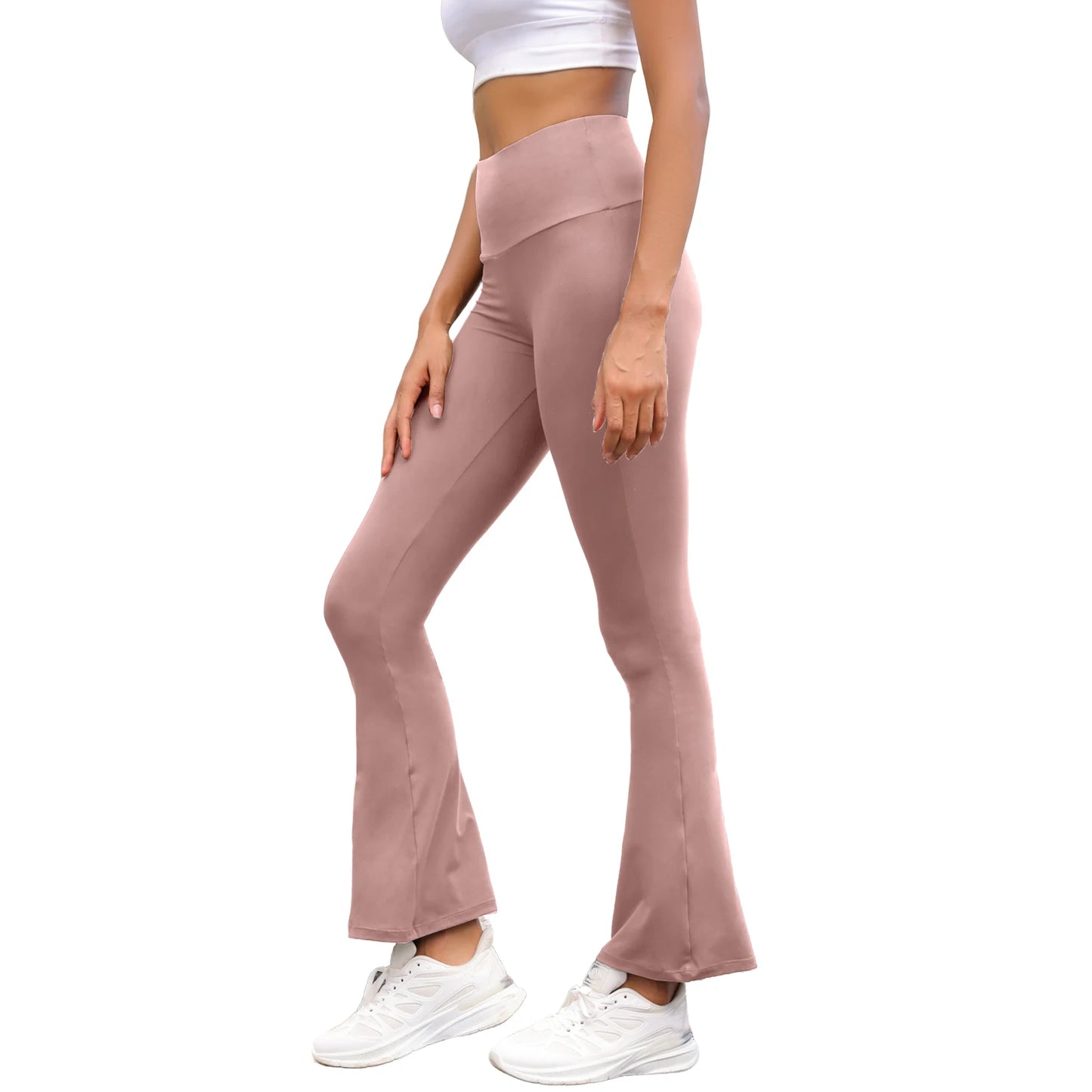 Women's Super Soft Flare Pants High Waisted Tummy Control Workout Yoga Push Up Gym Fitness Long Leggings Bell Bottoms