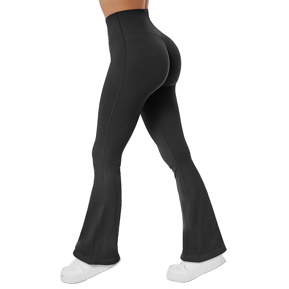 Yoga Leggings for Fitness Women Casual Flare Pants High Waist Sports Workout Yoga Pants Gym Tights Flare Leggings Female