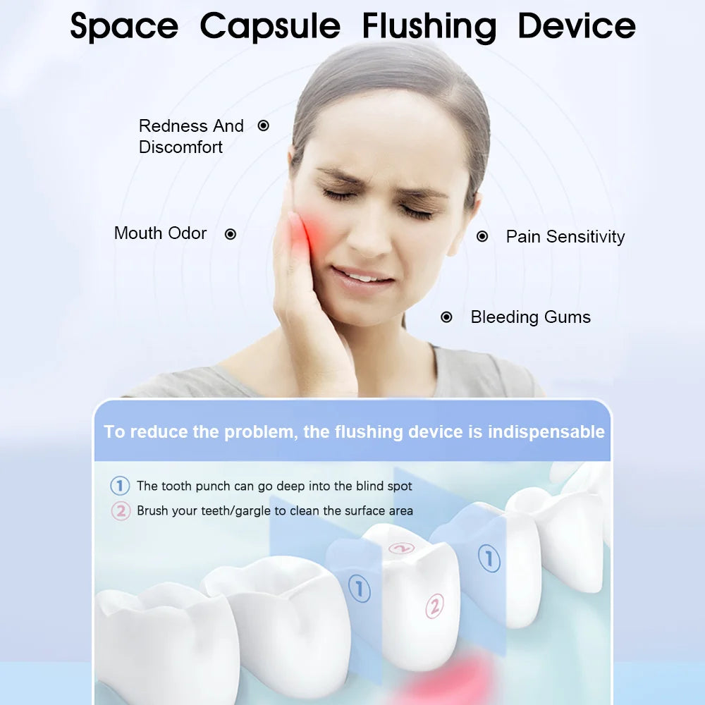 Xiaomi Youpin New Water Flosser Teeth Cleaner with 4 Nozzles Portable Dental Water Jet 3 Mode Irrigator Dental Teeth Cleaner
