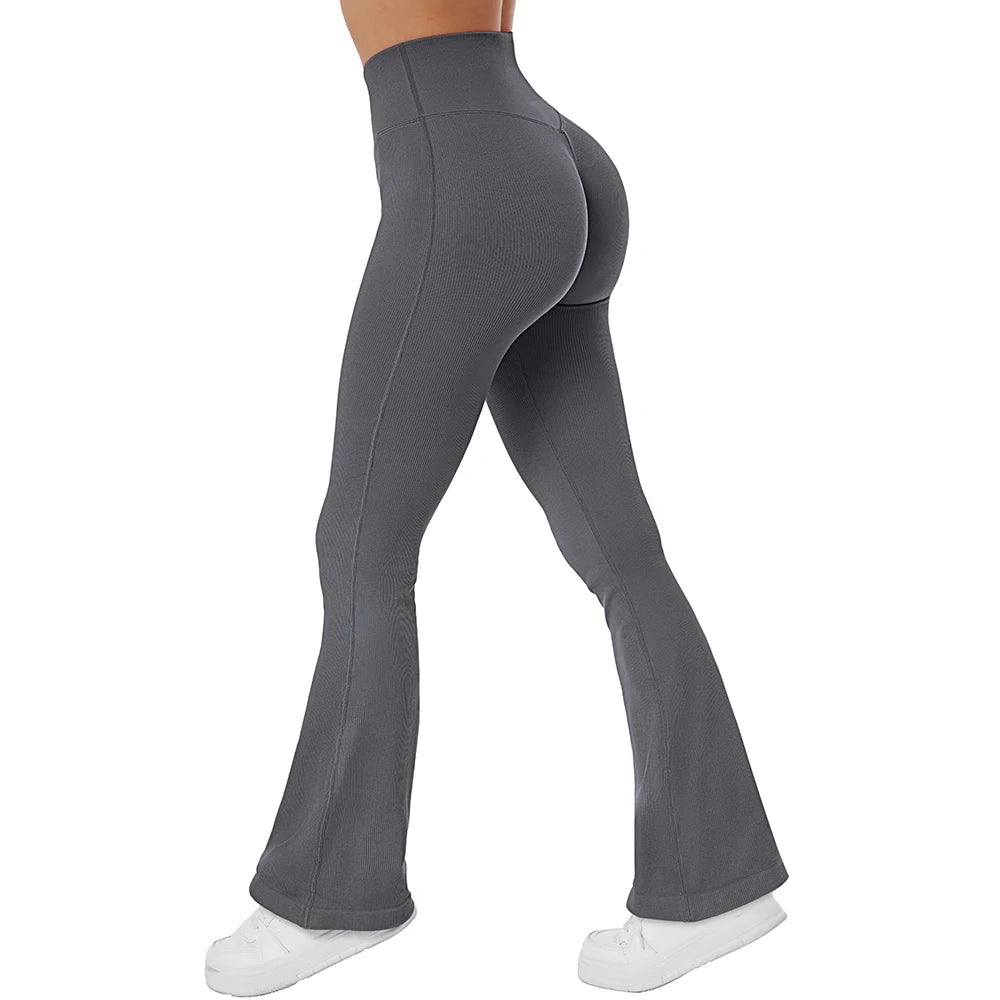 Yoga Leggings for Fitness Women Casual Flare Pants High Waist Sports Workout Yoga Pants Gym Tights Flare Leggings Female