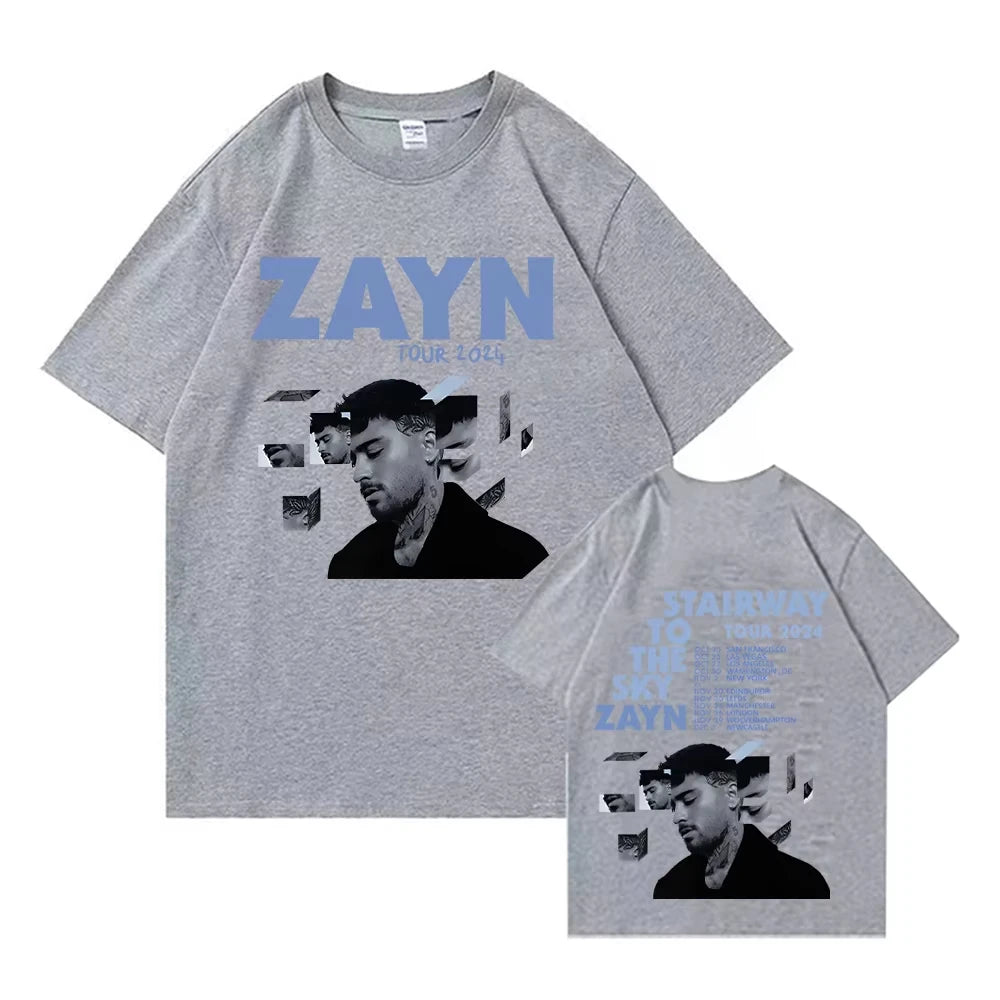 Zayn Startway To The Sky Tour Tee-shirt Zayn Malik T-shirts Unisex Short Sleeve Tee Harajuku Y2K O-neck Summer Casual Top