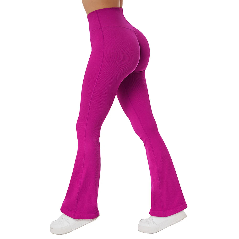 Yoga Leggings for Fitness Women Casual Flare Pants High Waist Sports Workout Yoga Pants Gym Tights Flare Leggings Female