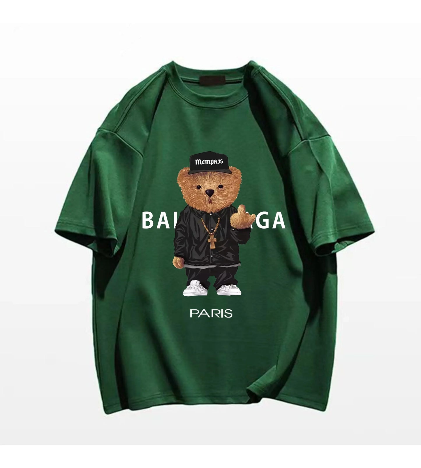 100%Cotton Women's T-Shirt for Women Bear Letter Printing Short Sleeve Summer Top Quality Luxury Brand Tees Female Streetwear