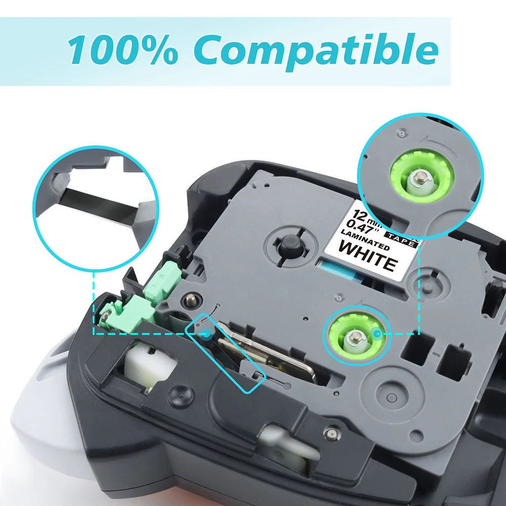 1PK Compatible Brother TZe Strong Adheisve Tape 12mm tze-s231 s131 s631 sm931 for Brother P-Touch Printer PT-H110 PT-E550 D600