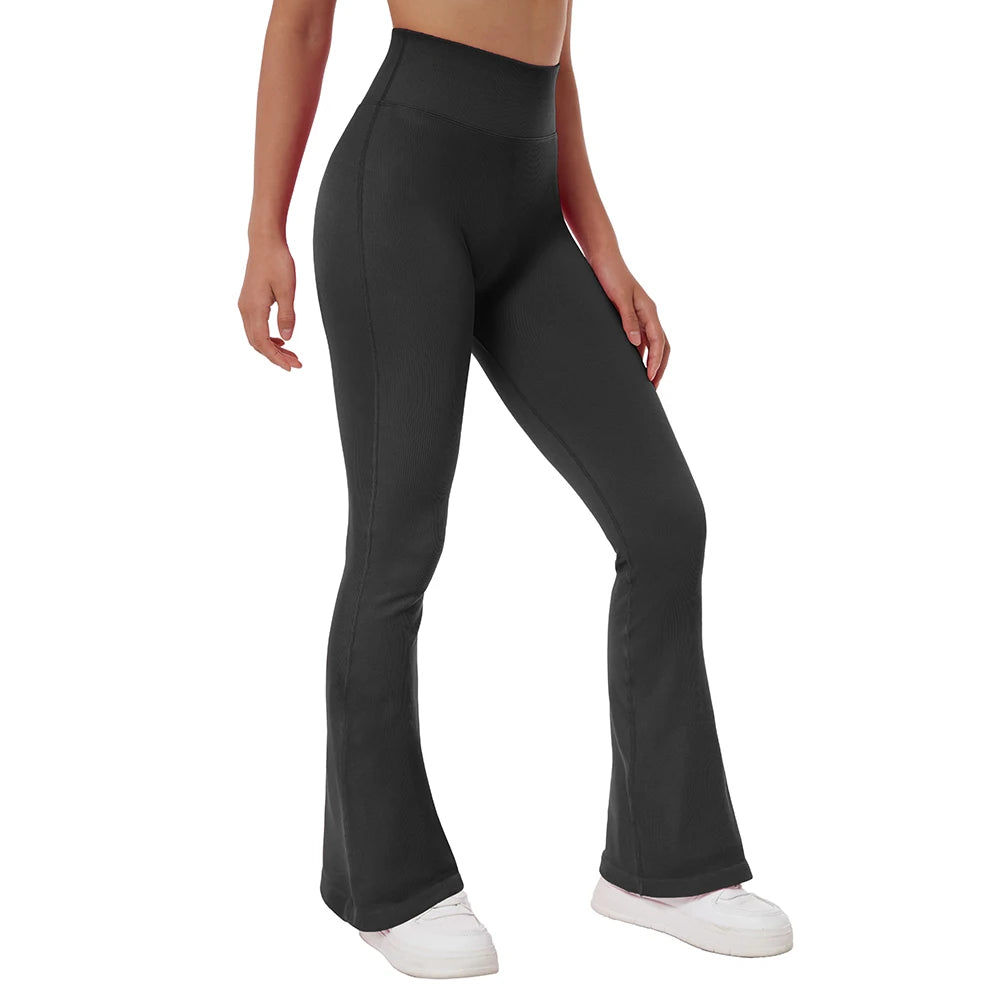 Yoga Leggings for Fitness Women Casual Flare Pants High Waist Sports Workout Yoga Pants Gym Tights Flare Leggings Female