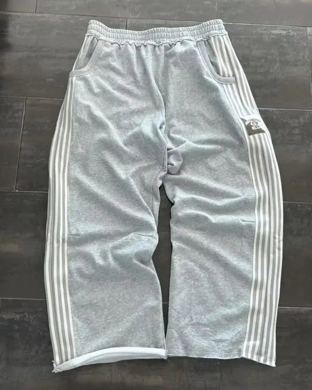 Y2K Retro Straight Pants Tracksuit Streetwear Pants Personalized Pant Leg Zipper Embroidery Hip Hop Casual Joggers Men Pants