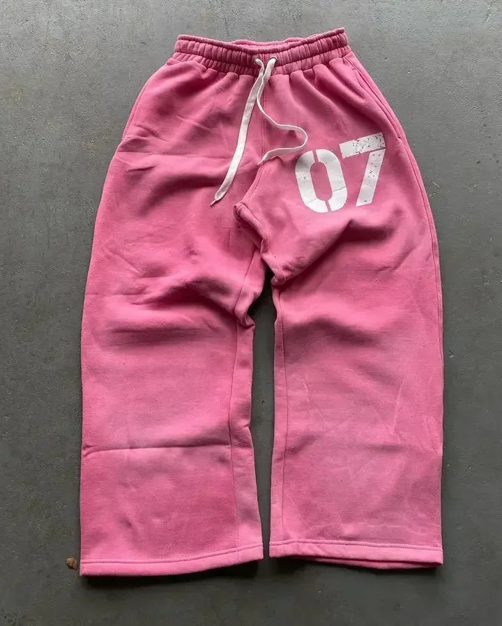 Y2K Retro Straight Pants Tracksuit Streetwear Pants Personalized Pant Leg Zipper Embroidery Hip Hop Casual Joggers Men Pants