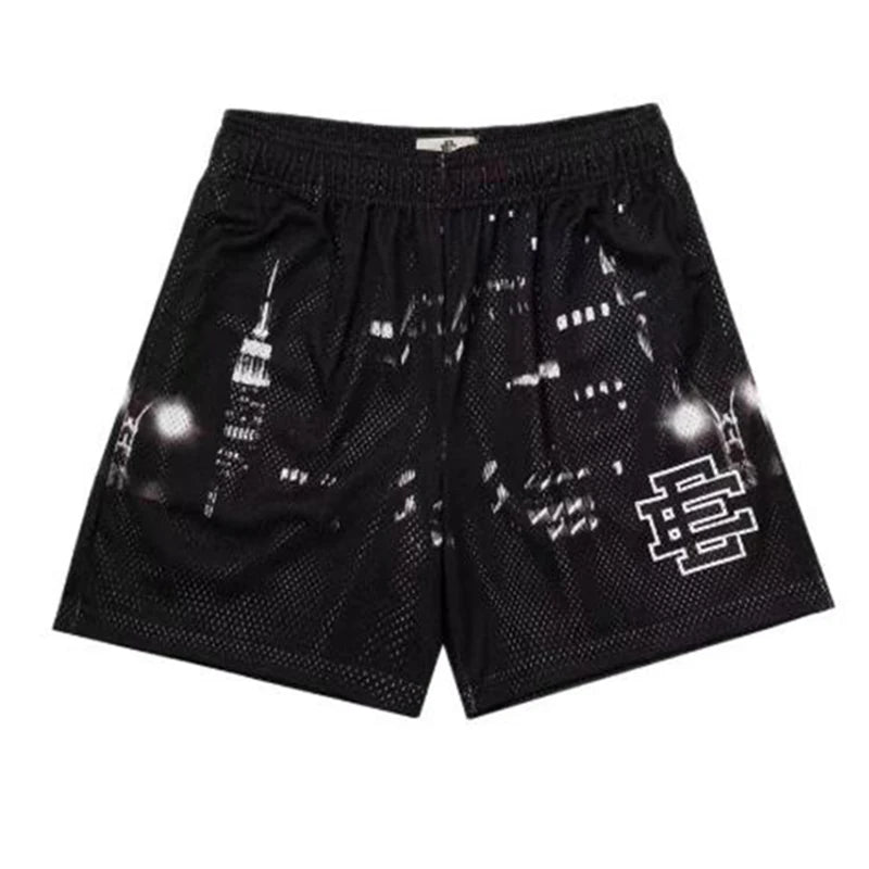 2024 EE Basic Short NEW YORK CITY SKYLINE men's casual shorts fitness sports pants summer gym workout mesh shorts men shorts