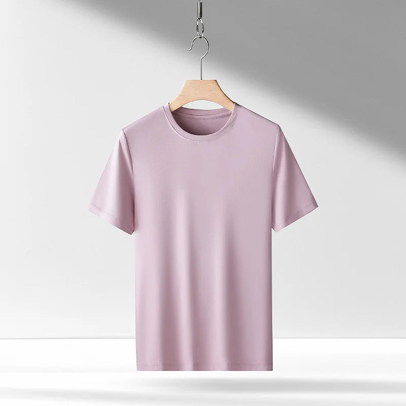 100% Pima Cotton T Shirt Men 14 Color Short Sleeved Tshirt White Round Neck Brand High Quality Mens Tee Shirts Black Summer new