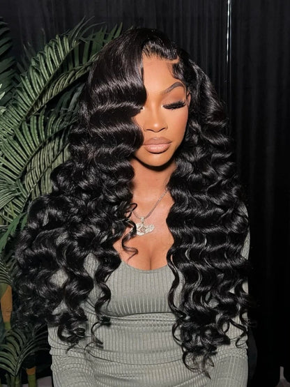 YKB 30 40 Inch 13x6 HD Lace Frontal Curly Wigs Human Hair 13x5 Lace Front Loose Deep Wave Raw Wig Brazilian For Women 200Density