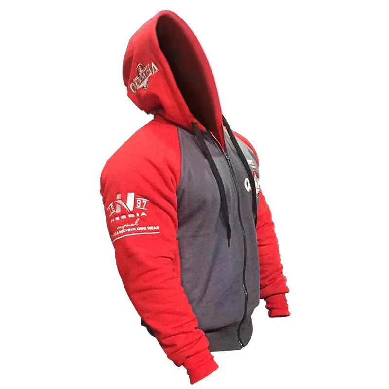 2019 new OLYMPIA Mens zipper Hoodies Fashion Casual male gyms fitness Bodybuilding cotton Sweatshirt sportswear Brand top coat