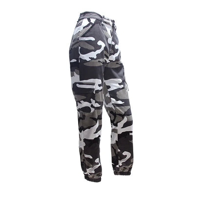 2021 Streetwear Camouflage Pants Hip Hop Cargo Pants Women High Waist Sweatpants Boyfriend Trousers Camo Pants  Pantalon Femme
