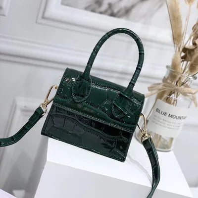 Mini Small Square bag 2021 Fashion New Quality PU Leather Women's Handbag Crocodile pattern Chain Shoulder Messenger Bags