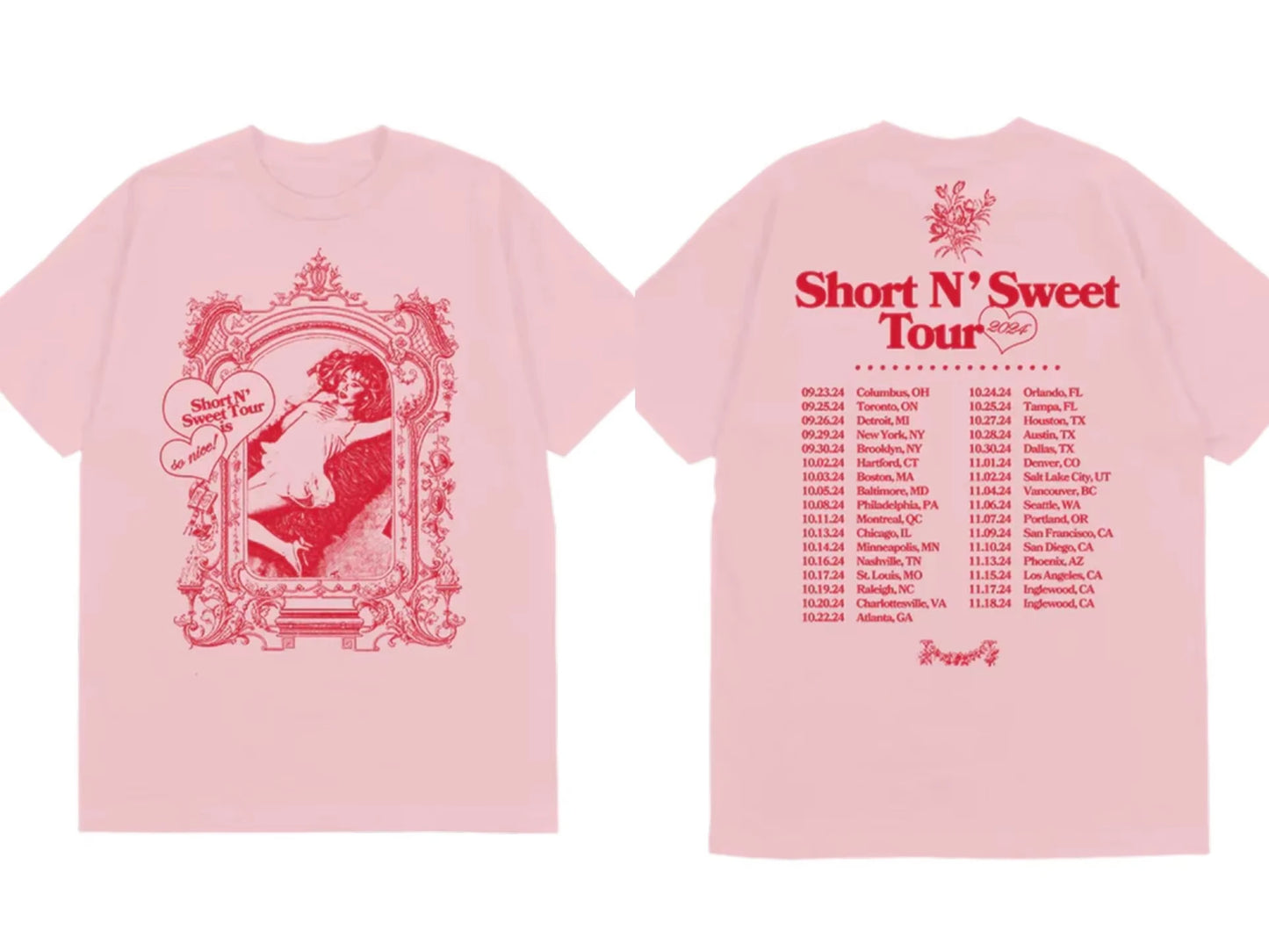 Sabrina Carpenter Album Short n' Sweet T-shirts Women Summer Female y2k Clothing 100%Cotton Harajuku Fashion Casual Streetwear