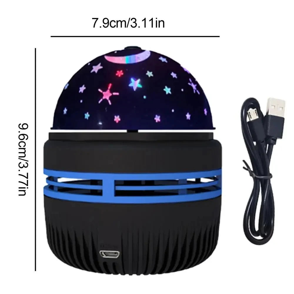 Starry Sky Galaxy Lamp Projector LED Night Light Remote Control Sound Active 5V USB Charging 7 Modes for Kids Room  Party Decor