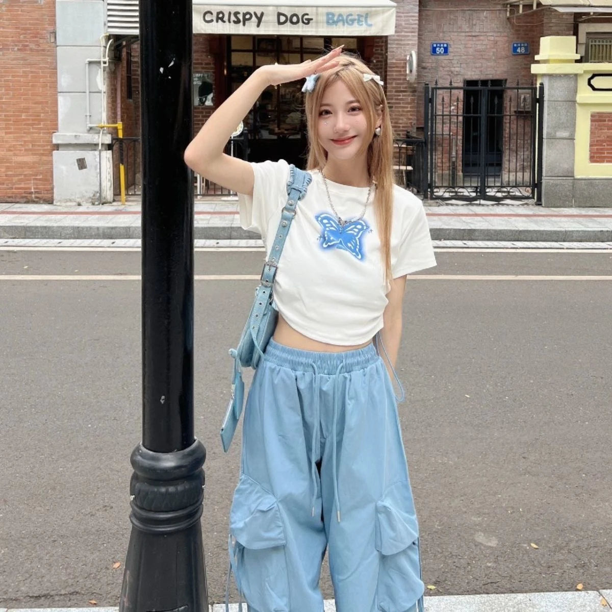 Y2k Cargo Pants Women Streetwear Casual Wide Leg Pants Harajuku Vintage Solid Baggy Straight Trousers Ladies Oversize Sweatpants