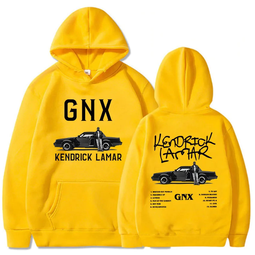 GNX Album 2024 Printing Hoodies Kendrick Lamar Rapper Rock Style Sweatshirts Unisex Streetwear Long Sleeve Hooded Pullovers Men