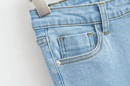 2022 Spring Autumn Sexy Low Waist Floor Length Burr Cuff Flare Jeans Women Vintage Stretch Denim Pants Streetwear Long Trousers