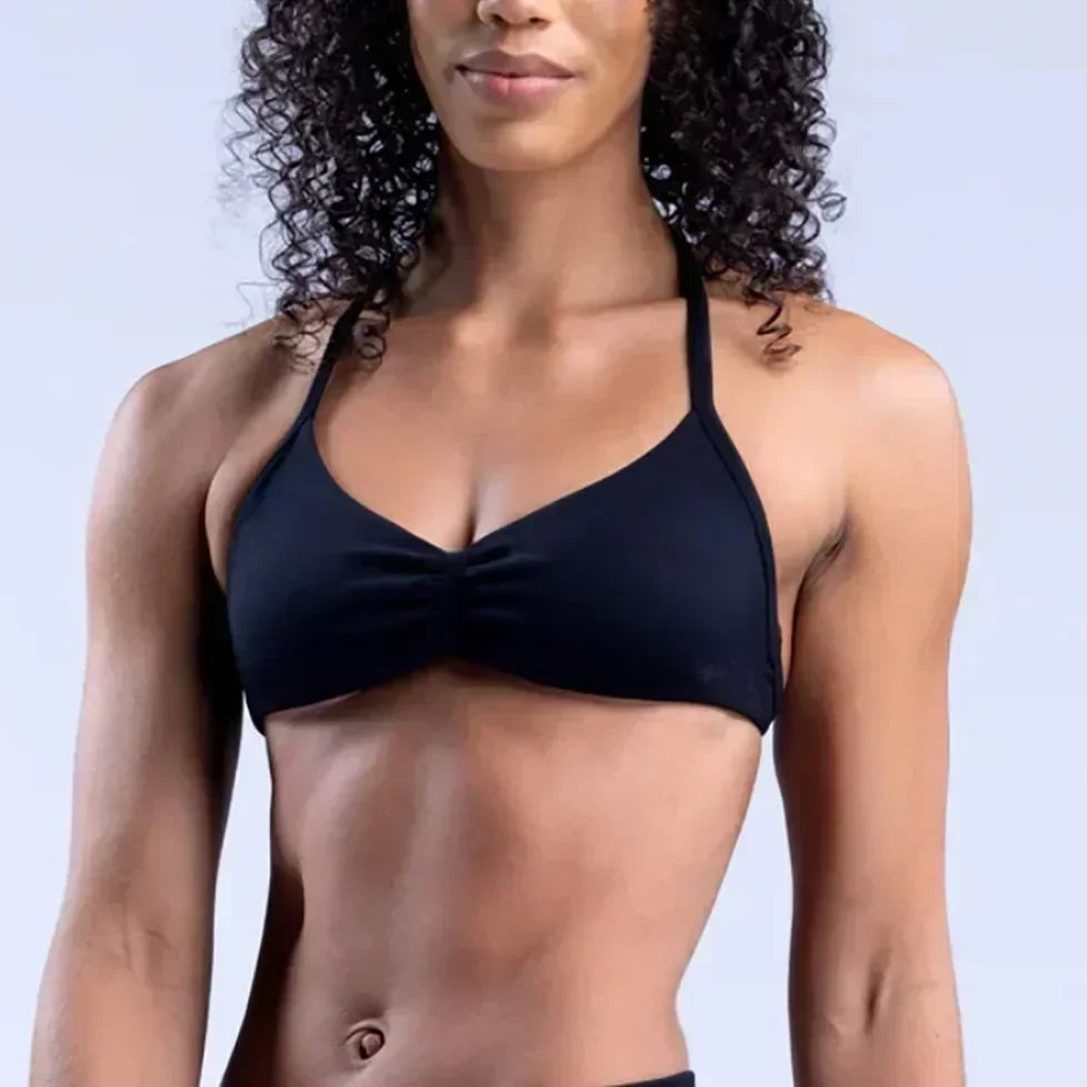 Impact Strappy Bra With Logo Strappy Backless Yoga Gym Bra Removable Cups Women Workout Clothing Gym Top Halter Sport Bras