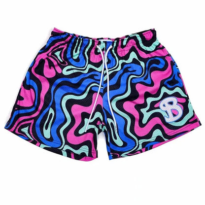2024 BUCKETSQUAD Summer Mesh Basketball Shorts Men's Quick Drying Loose Sports Shorts Casual Trendy Running Beach Shorts