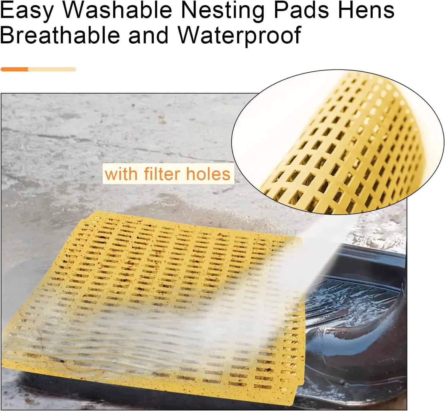 1 Pack Washable Chicken Nesting Pads for Chicken Coops, Nesting Boxes, Reusable Nesting Pads, Laying Hen Nest Box Pads