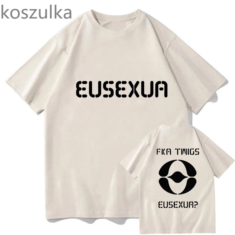 FKA twigs EUSEXUA Double Side T-Shirts Man Woman Fans Summer Gift Vintage Clothes Aesthetic Streetwear Harajuku Pullover Tops