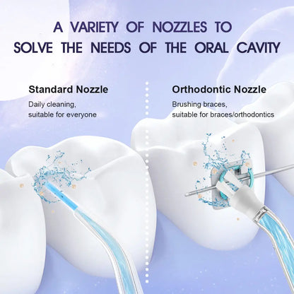 Xiaomi Youpin New Water Flosser Teeth Cleaner with 4 Nozzles Portable Dental Water Jet 3 Mode Irrigator Dental Teeth Cleaner