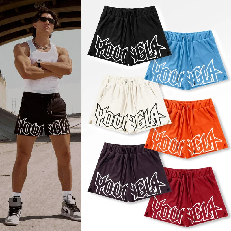 Gym Sports Men's Shorts American Style Ya Clothing Brands Jogger Outdoor Running Basketball Training Shorts Beach Pants Fitness