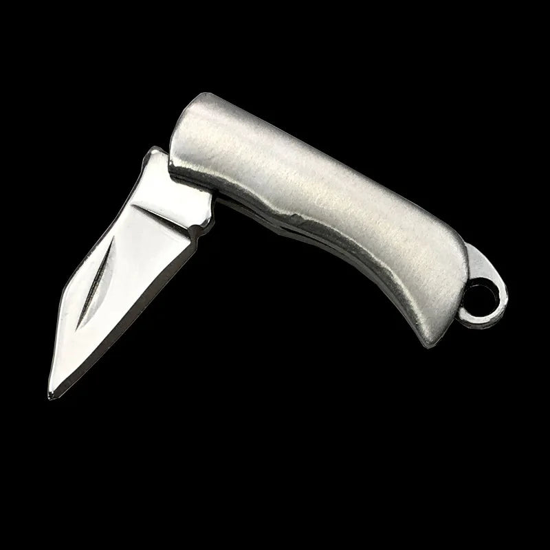 1pc Brass Folding Knife Pocket Keychain Vintage Copper Knife Pendant Outdoor Tools Gift Unpacking Mini Pocket Knives Accessories