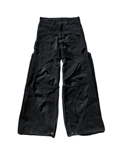 2024 New Gothic Retro Jeans for Men Wide Leg Straight Black Y2k Baggy Jeans Harajuku Hip Hop High Waist Denim Pants Streetwear
