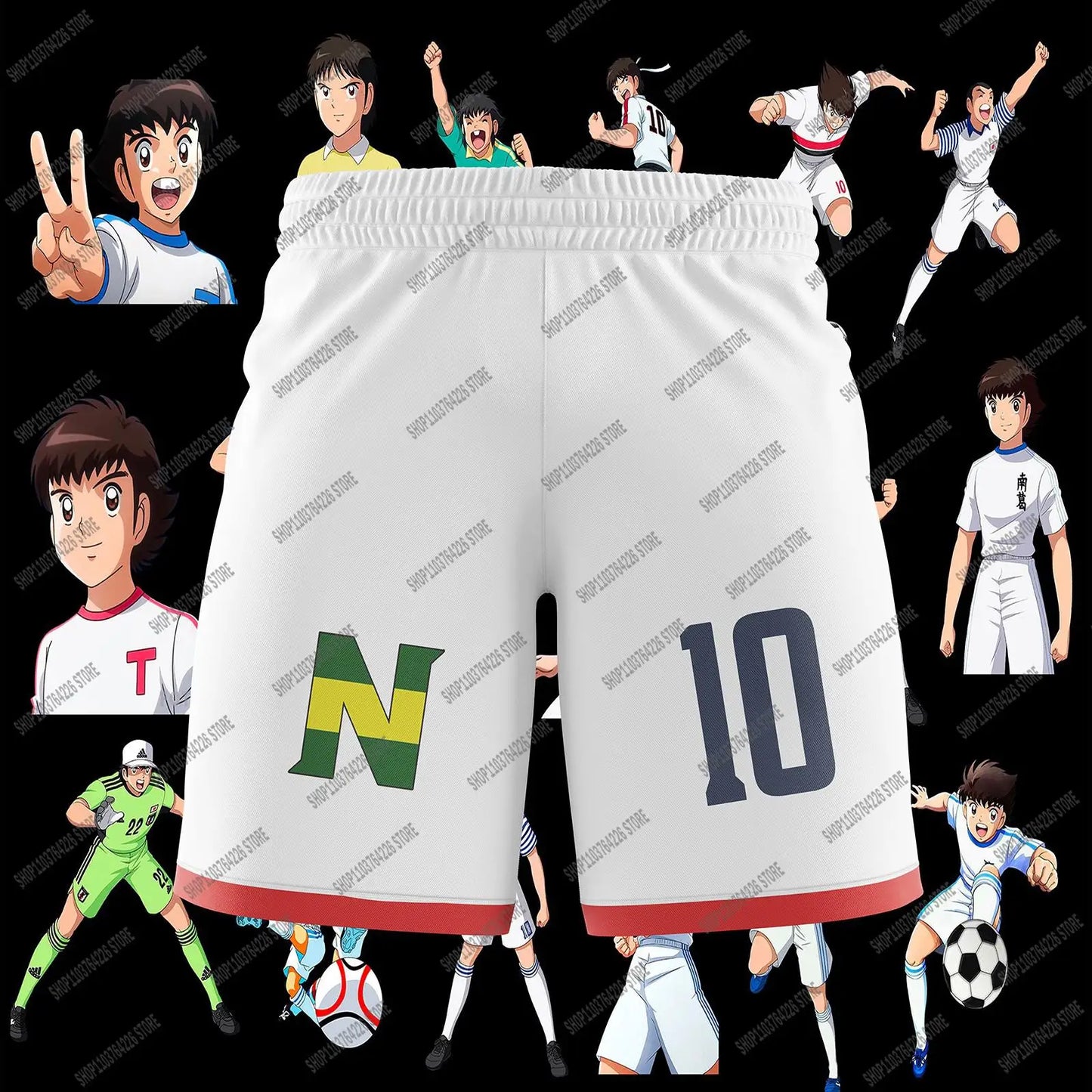 Captain Tsubasa School Nansheng Olive and Benji Football Team Uniform Beach Pants Customized High Quality Clothing Customizable