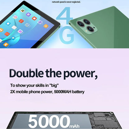10.1 Inch 5G Android Tablets 4G LTE Phone Call Dual SIM Dual Cameras Octa Core 8GB+ 256GB ROM Wi-Fi Bluetooth Google Tablet Pc