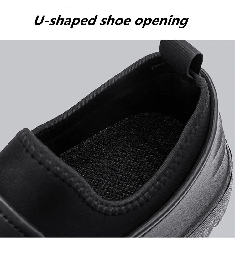 STRONGSHEN Men Kitchen Clogs Chef Shoes Waterproof Rain Boots Outdoor Comfortable Flat Oil-proof Non-Slip Work Fishing Shoes