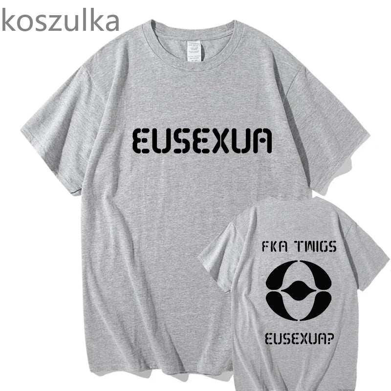 FKA twigs EUSEXUA Double Side T-Shirts Man Woman Fans Summer Gift Vintage Clothes Aesthetic Streetwear Harajuku Pullover Tops