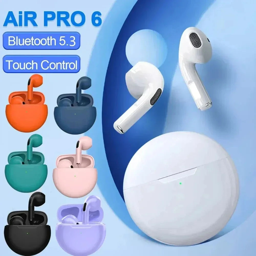 Original Pro 6 TWS Wireless Bluetooth Earphones Mini Pods Earbuds Earphone Headset For Xiaomi Android Apple IPhone Headphone