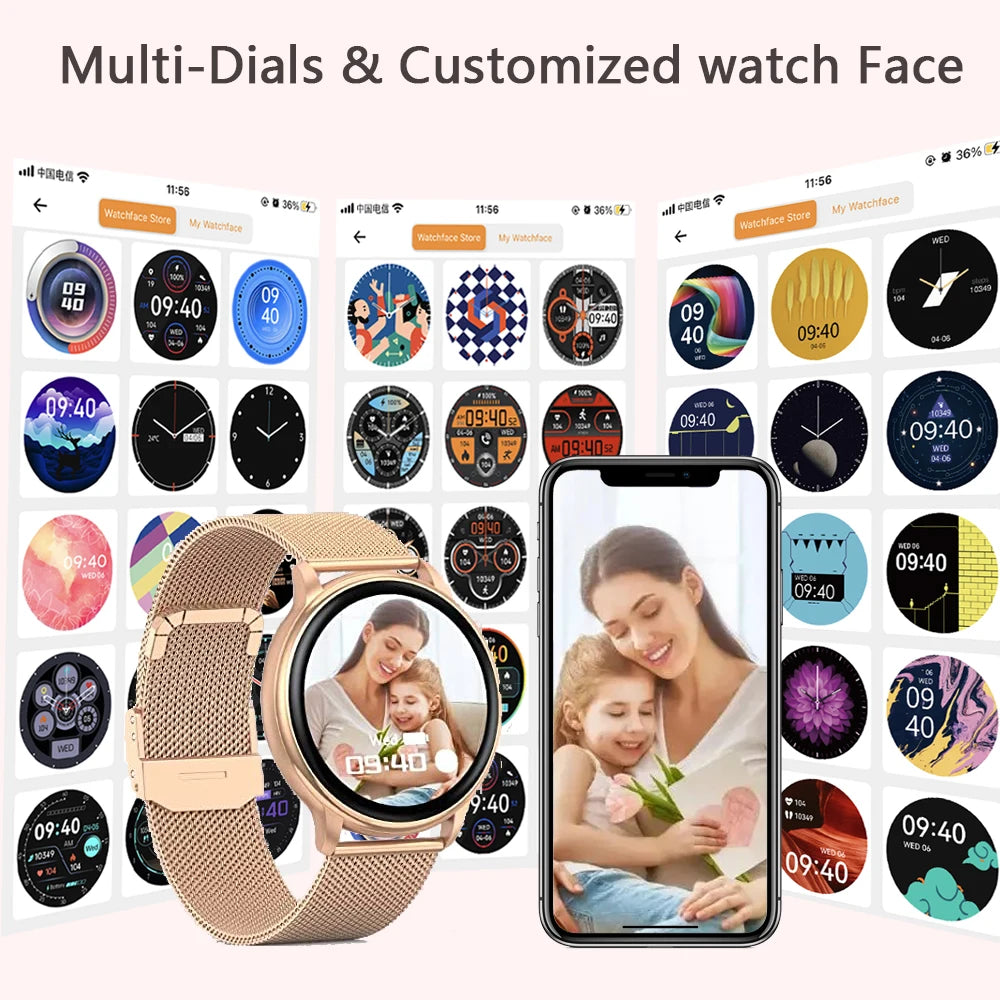 MEVADEN Bluetooth Call Smart Watch Women Custom Dial Watches Men Sport Fitness Tracker Heart Rate Smartwatch For Android IOS