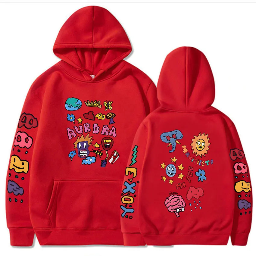 Cartoon Graphic Hoodies Humbe Funny Printing Sweatshirts Sudaderas Hombre Long Sleeve Winter Hooded Pullovers Fleece Soft Hoodie