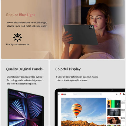 10.1 Inch 5G Android Tablets 4G LTE Phone Call Dual SIM Dual Cameras Octa Core 8GB+ 256GB ROM Wi-Fi Bluetooth Google Tablet Pc