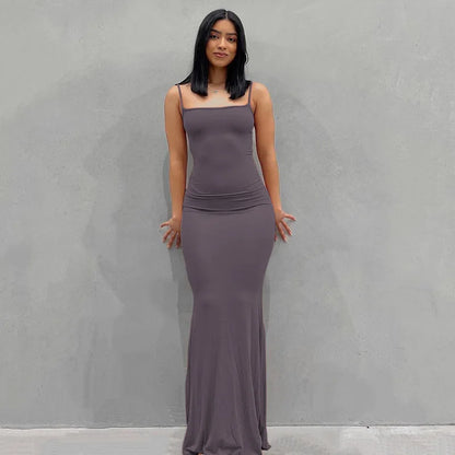 Y2K summer casual style Japanese and Korean casual women's suspender style collarless dress dress
