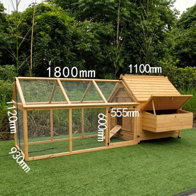 Large Separated Structure Running Cages Wooden Chicken Coop with Egg Case House