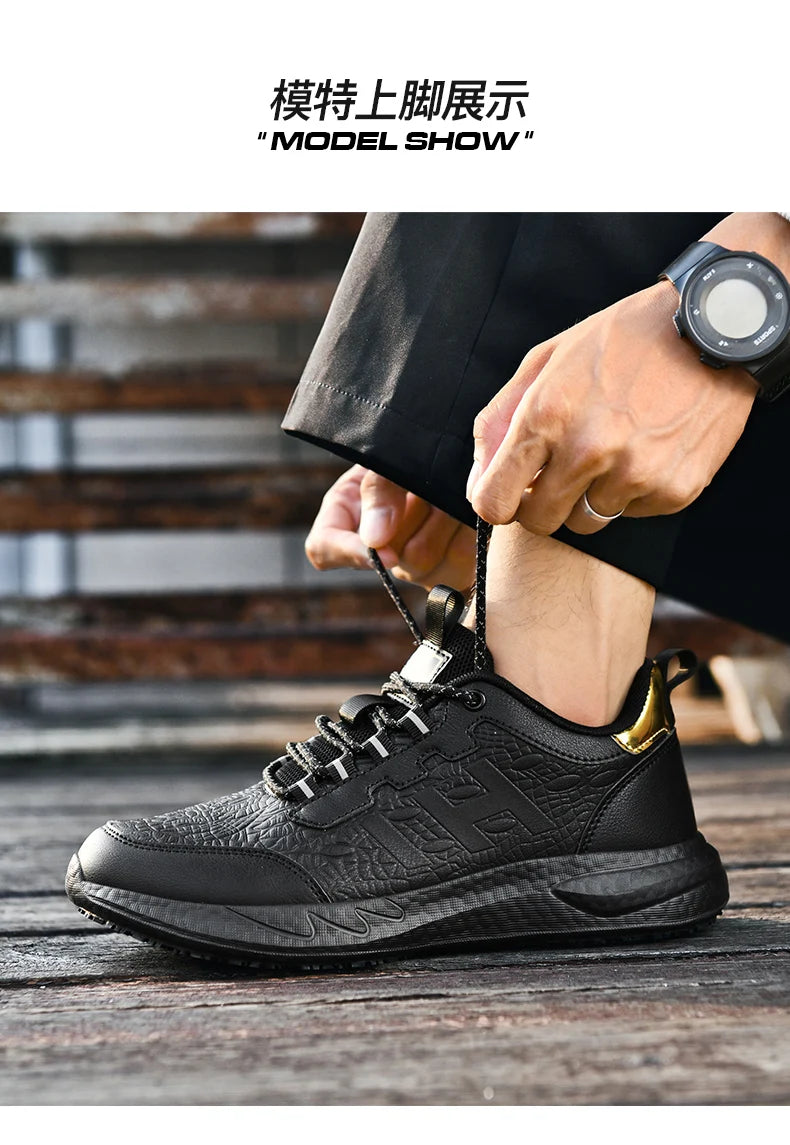 Chef shoes four season new non-slip oil-proof waterproof kitchen work shoes men's fashion casual outdoor breathable sports shoes