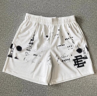 2024 EE Basic Short NEW YORK CITY SKYLINE men's casual shorts fitness sports pants summer gym workout mesh shorts men shorts