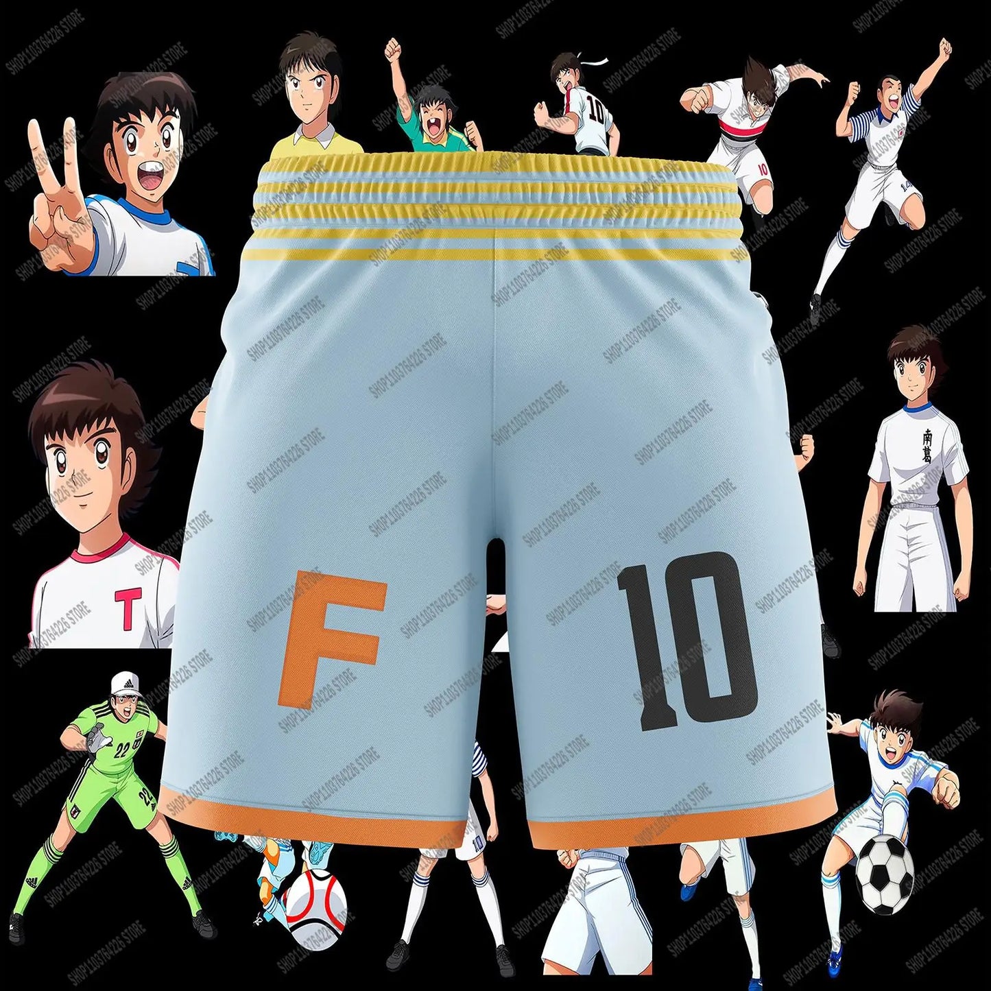 Captain Tsubasa School Nansheng Olive and Benji Football Team Uniform Beach Pants Customized High Quality Clothing Customizable