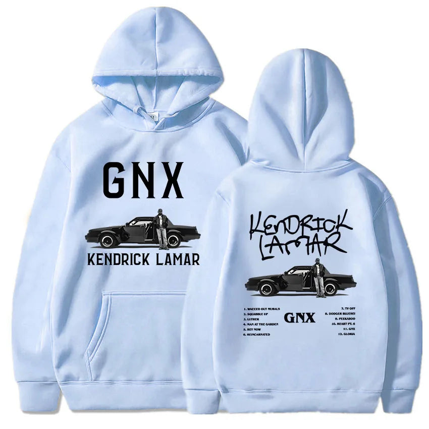 GNX Album 2024 Printing Hoodies Kendrick Lamar Rapper Rock Style Sweatshirts Unisex Streetwear Long Sleeve Hooded Pullovers Men