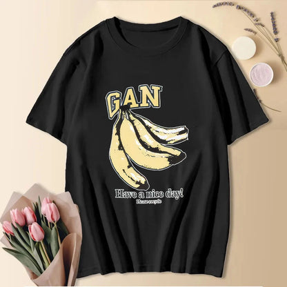 2024 Cute Summer Fashion Short Sleeve Cooton T-Shirts Letter Printed Tees Women Cresw Neck Tops Funny Animals Shirt Rabbit Shirt